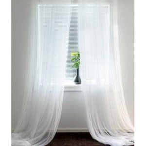 BRAND NEW IKEA LILL SHEER CURTAINS 110"x98" 2 PAIRS / 4 PANELS TOTAL